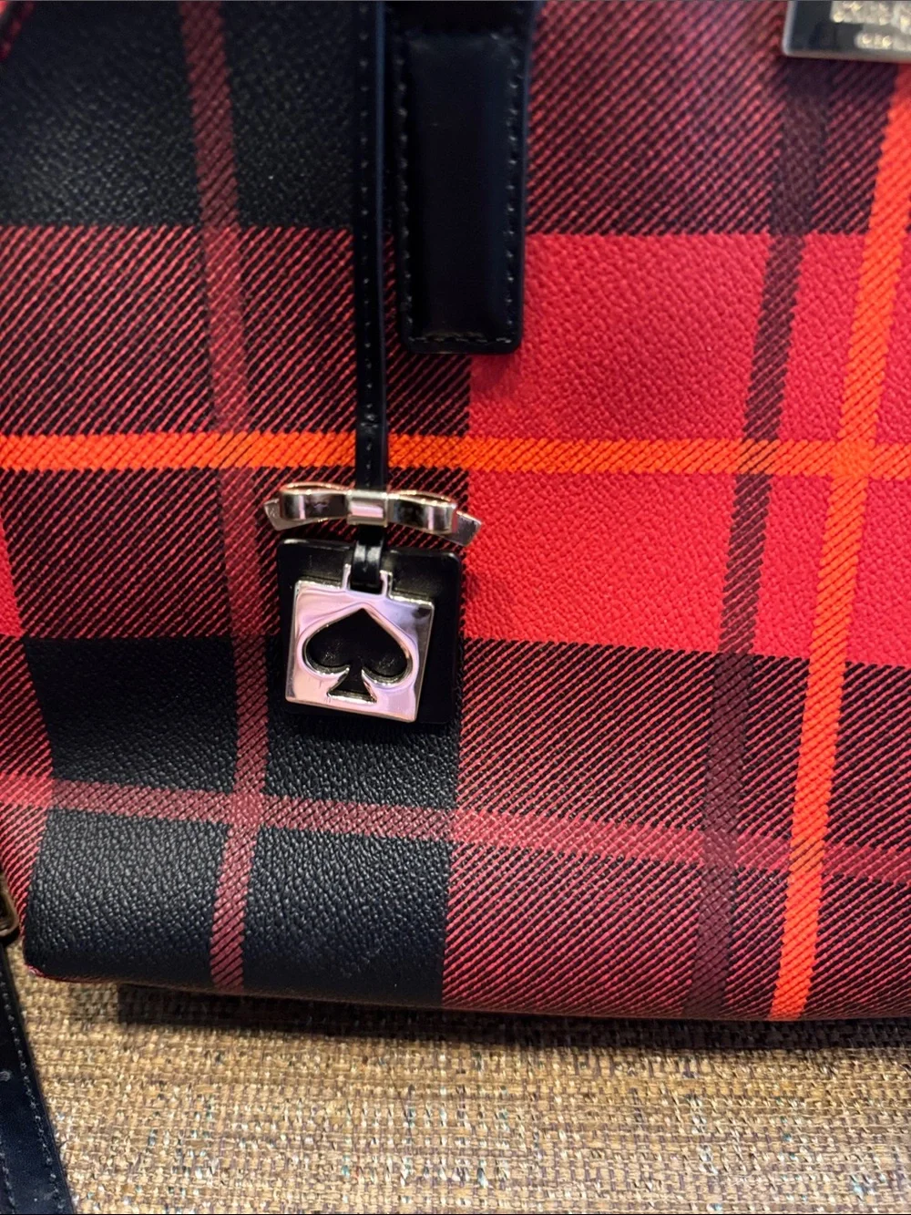 Kate spade bridgewater drive buffalo check plaid Rachelle crossbody tote bag